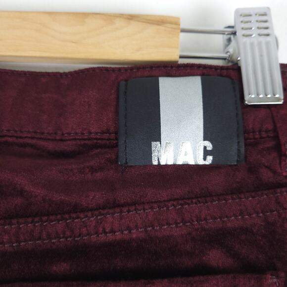 Mac Jeans Women's Skinny Double Zip Red Velvet Ankle Length Jeans Size 34x30 - Picture 4 of 11